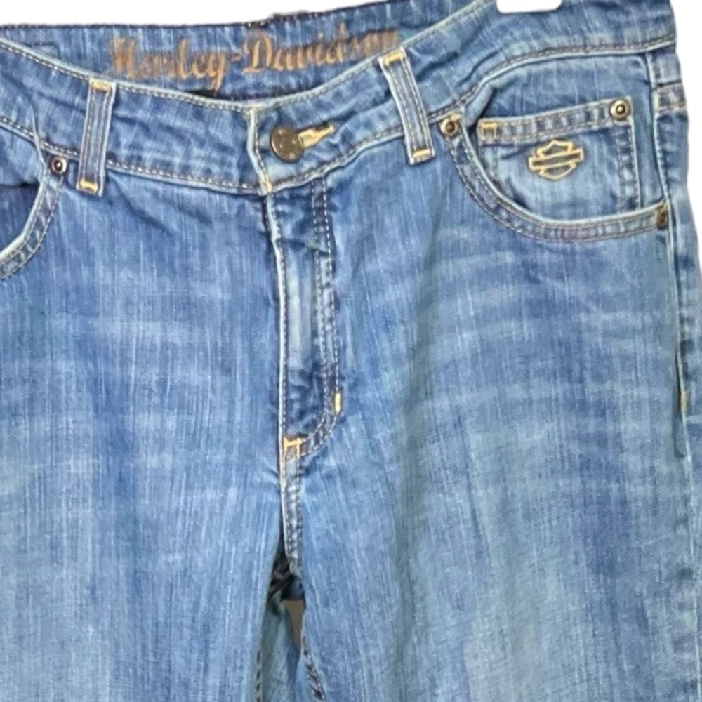 Harley-Davidson Woman’s Bootcut Denim Jeans Sz 34” - Picture 3 of 10